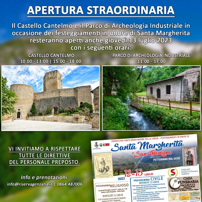 Apertura straordinaria Castello Cantelmo e Parco di Archeologia Industriale